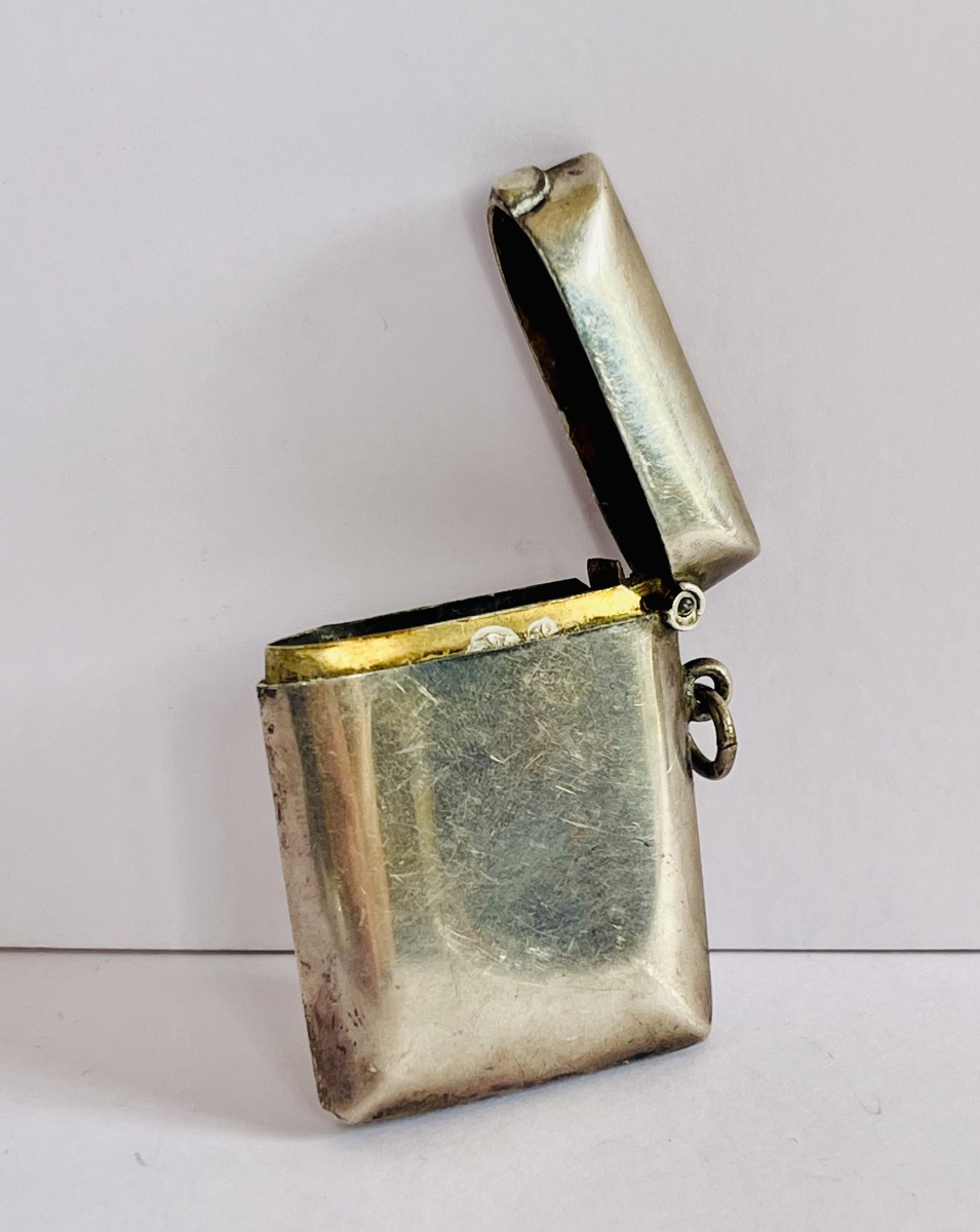 Cigarette Case And Matchbox Holder - Solid Silver -photo-8